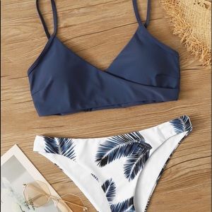 Navy floral bikini